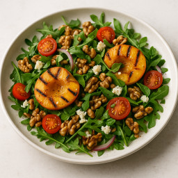 Salad: United States – California – Grilled Peach, Arugula & Toasted Walnut Salad