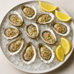 Appetizer: United States – Pacific Northwest – Oysters on the Half Shell with Citrus Mignonette