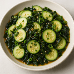 Salad: China – 凉拌海带黄瓜 ➤ Liangban Haidai Huanggua (Cold Seaweed & Cucumber Salad)