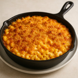 Side Dish: United States – Southern United States – Skillet Baked Macaroni and Cheese (Southern style)