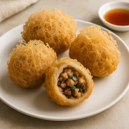 Appetizer: China – Guangdong – 芋角 ➤ Wu gok (Deep-fried taro dumplings)
