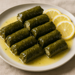 Appetizer: Greece – Ντολμάδες ➤ Dolmades (Lemony stuffed vine leaves)