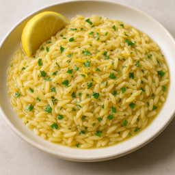 Side Dish: Greece – Κριθαράκι λεμονάτο ➤ Kritharaki lemonato (Lemony Orzo Pilaf)