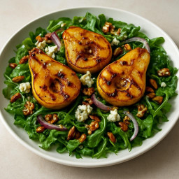 Salad: United States – Charred Pear & Gorgonzola Salad with Toasted Nuts