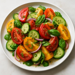 Salad: United States – Heirloom Tomato and Cucumber Salad