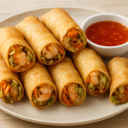 Appetizer: China – Guangdong – 蔬菜虾春卷 ➤ Shūcài xiā chūnjuǎn (Vegetable & Shrimp Spring Rolls)