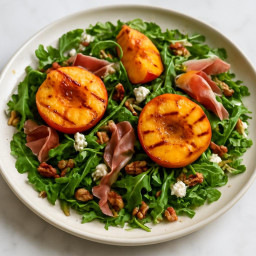 Salad: United States – Southern United States – Grilled Peach and Arugula Salad with Sherry Vinaigrette