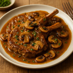 Entree: Italy – Sicily – Veal Chops Marsala (Veal chops in Marsala wine sauce)