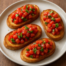 Appetizer: Italy – Tuscany – Bruschetta al Pomodoro e Basilico (Tomato-Basil Crostini)